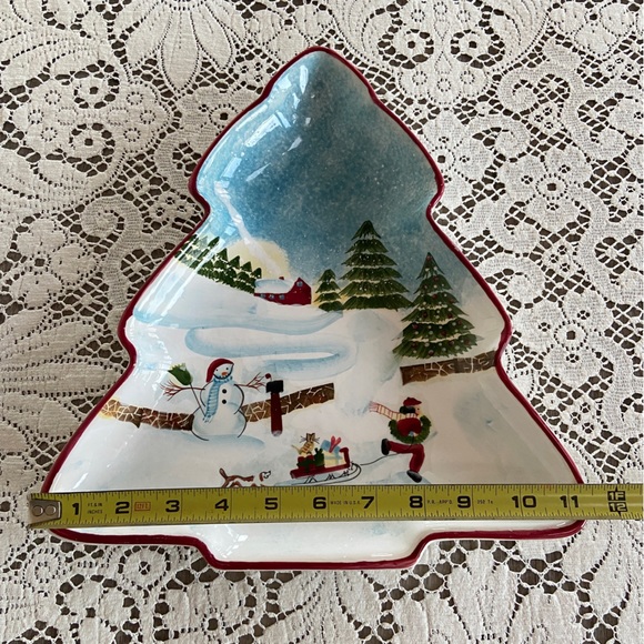 NWT Vintage 2002 Sakura China “Christmas Valley” Dish - David Carter Brown - Picture 5 of 10